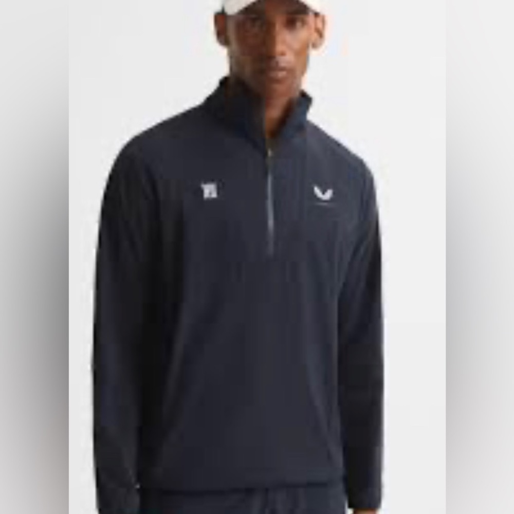 Reiss l Castore performance 1/4 Zip Jacket.  men’s size‎ L Navy